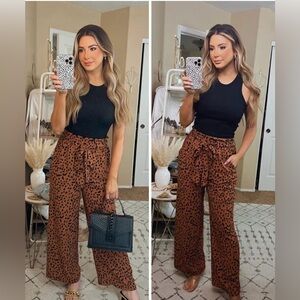 SySea Womens High Waisted Leopard Print Trousers with Pockets